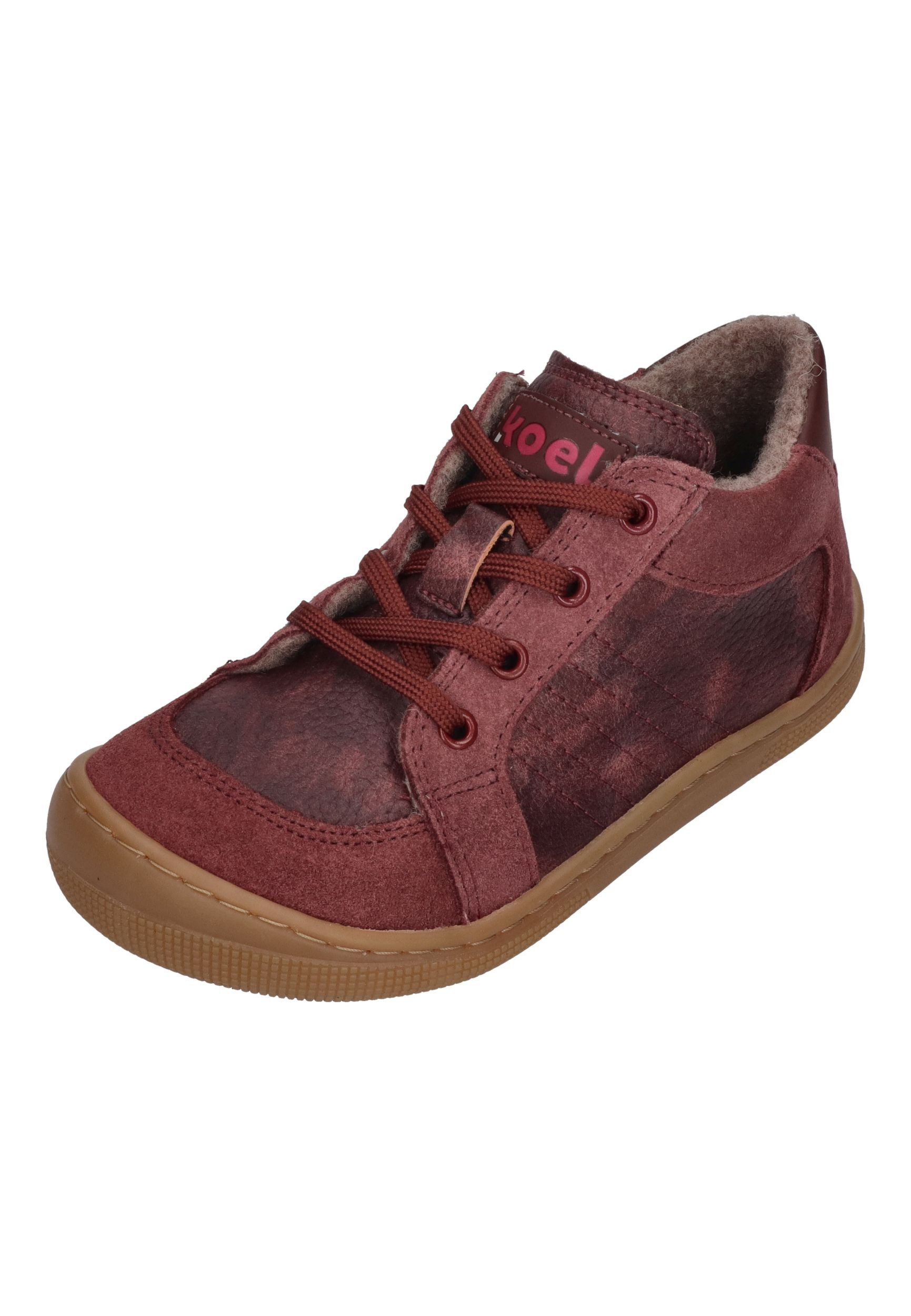 KOEL DION WOOL Barfußschuh Bordo