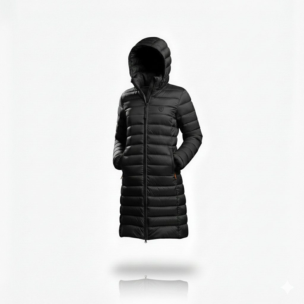 Geographical Norway Steppmantel Hochwertige Outdoorjacke ATIKOTAL HOOD LONG (1-tlg)