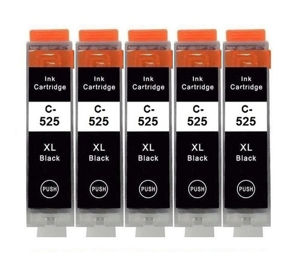 inkpro Kompatible Druckerpatronen PGI-525 und CLI-526 Tintenpatrone (für Canon Pixma IP4850, IP4950, IX6550, MG5140, MG5150, MG5240, MG5250, MG5340, MG5350, MG6150, MG6250, MG8150, MG8240, MG8250, MX715, MX885, MX895, 5-tlg., Alle Patronen mit XL Füllmengen)