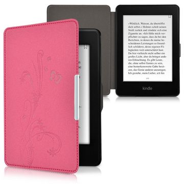 kwmobile E-Reader-Hülle, Hülle für Amazon Kindle Paperwhite - Kunstleder eReader Schutzhülle Cover Case (für Modelle bis 2017) - Ranken Schmetterling Design