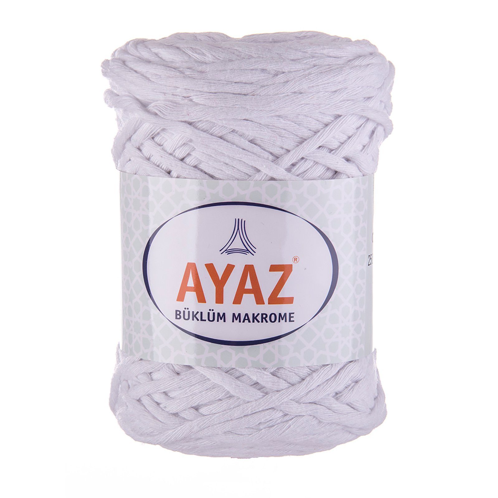 Thumbnail - AYAZ 4 x 250g Strickgarn Büklüm Makrome Häkelwolle, 1208 weiß