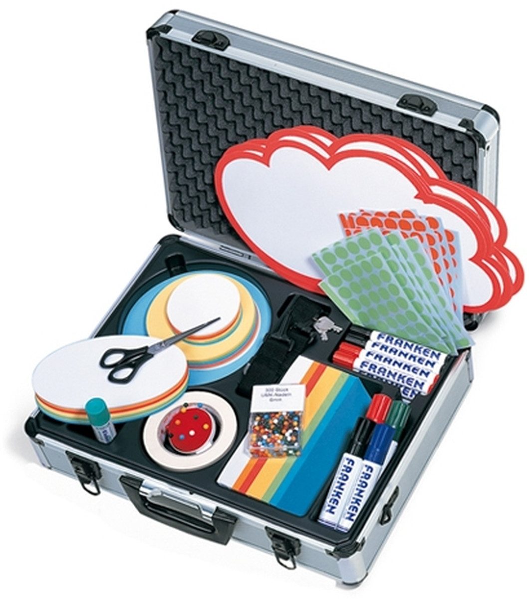 FRANKEN Презентационный кейс Moderations-Koffer Kompakt Grundausstattung Aluminiumkoffer