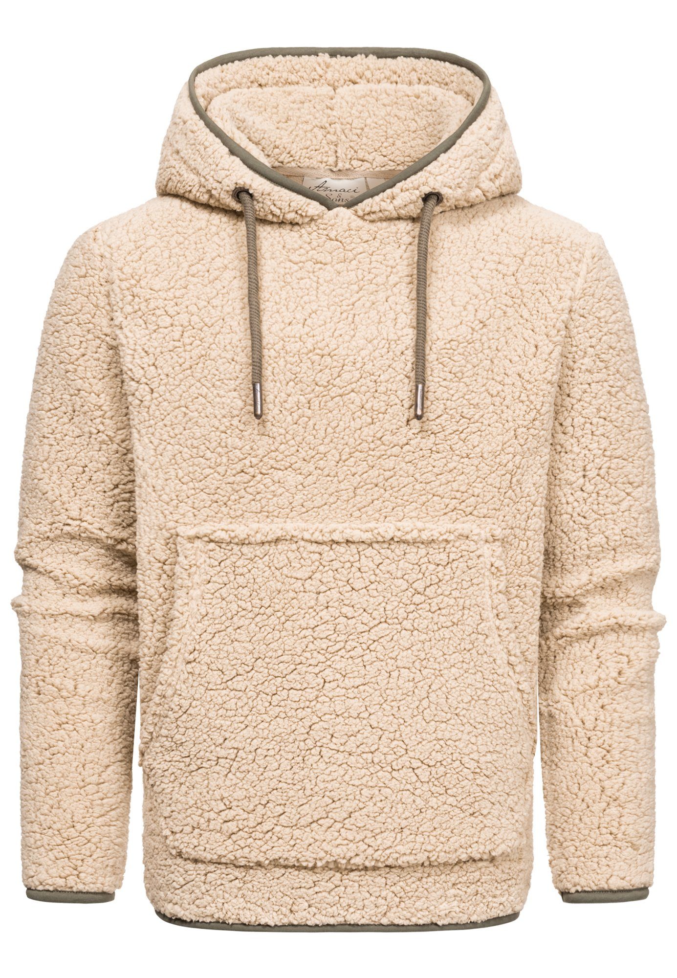 Amaci&Sons Kapuzenpullover SUNNYVALE Kapuzenpullover Teddyfell Herren günstig online kaufen