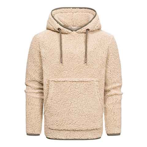 Amaci&Sons Kapuzenpullover SUNNYVALE Kapuzenpullover Teddyfell Herren Teddy Sweatjacke Plüsch Hoodie Pullover Sweatshirt