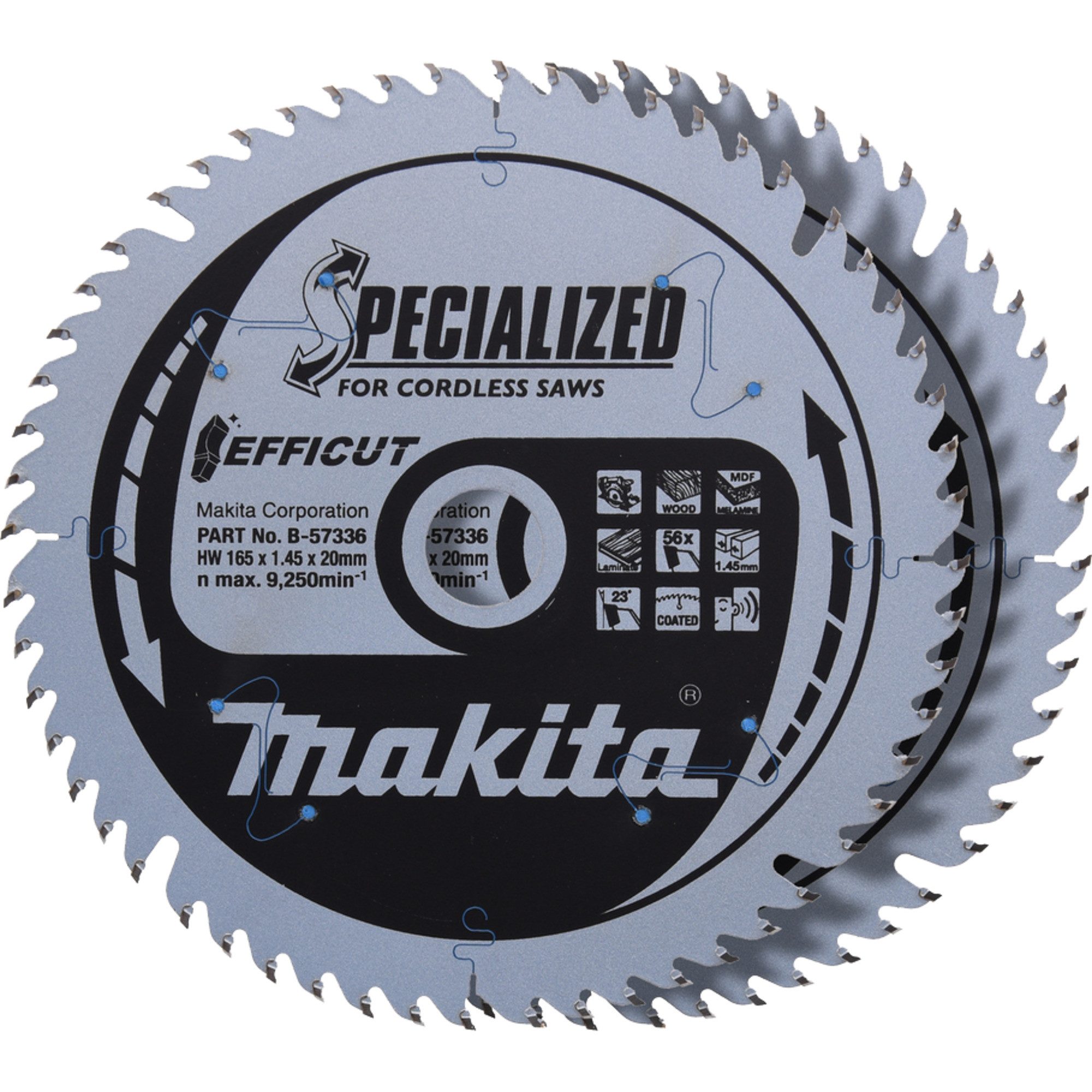 Makita Sägeblatt Makita Kreissägeblatt EFFICUT B-57336-2, Ø 165mm
