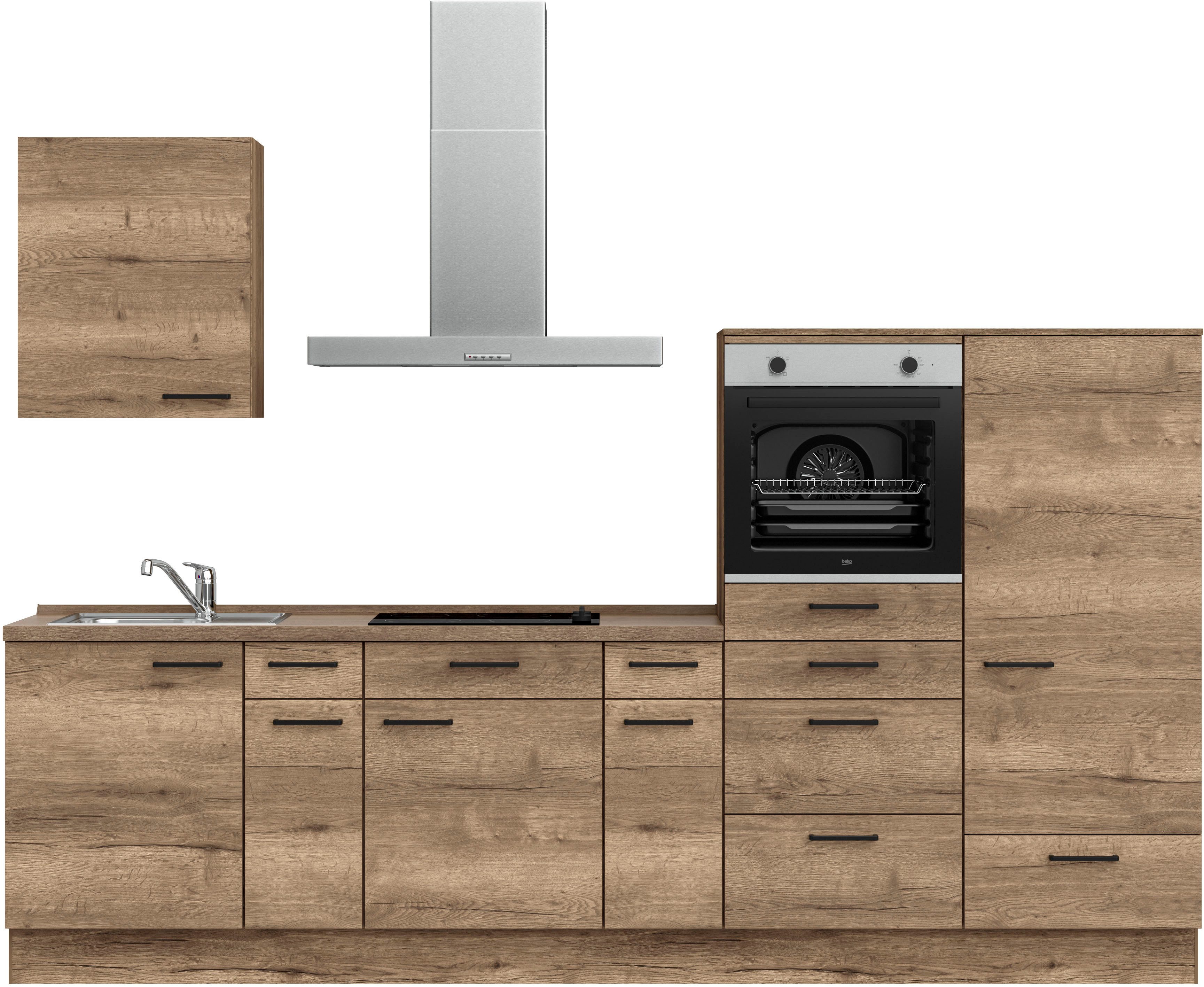 Front: Eiche Havanna Nachbildung | Korpus: Eiche Havanna Nachbildung | Arbeitsplatte: Eiche Havanna Nachbildung