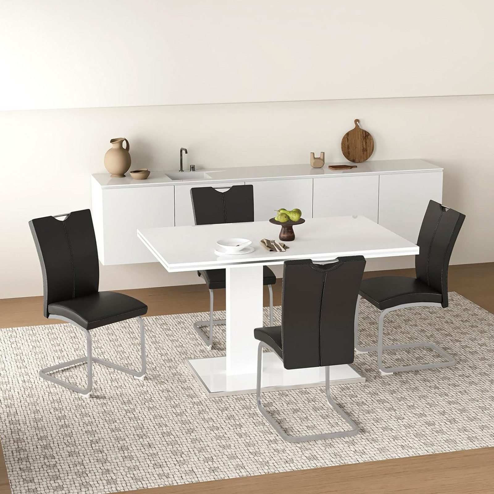 HTI-Living Freischwinger Schwingstuhl 4er Set Jean (Set, 4 St), Freischwinger Esszimmerstühle