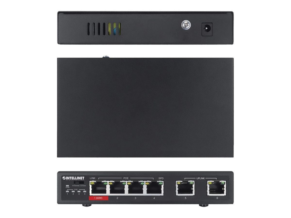 Intellinet INTELLINET Switch Ethernet Fast PoE-Ports 6-Port 4 Netzwerk-Switch