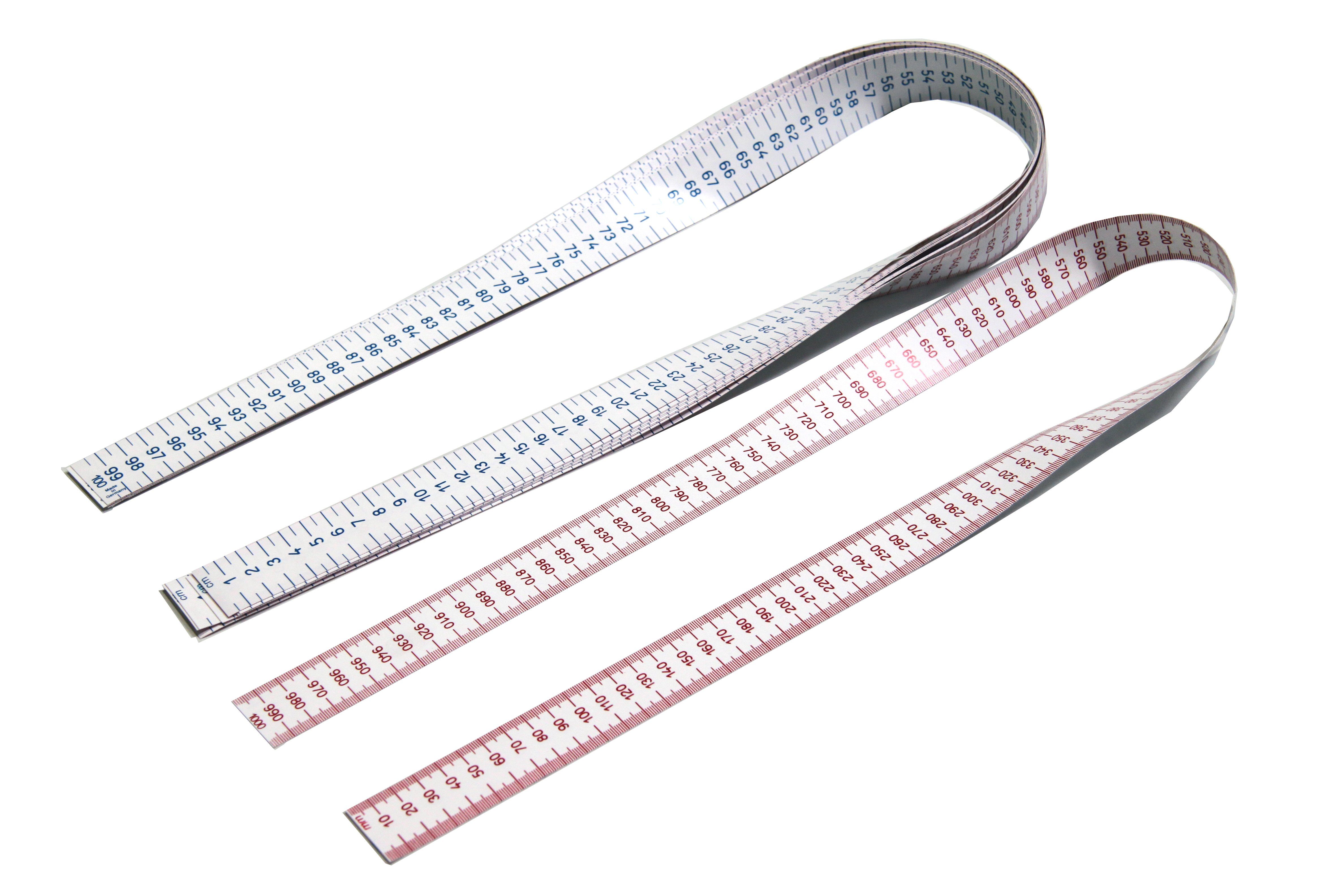 Wissner® aktiv lernen Lernspielzeug Maßband 100 cm (10 Stück), Doppelseitig cm blau & mm rot Messband