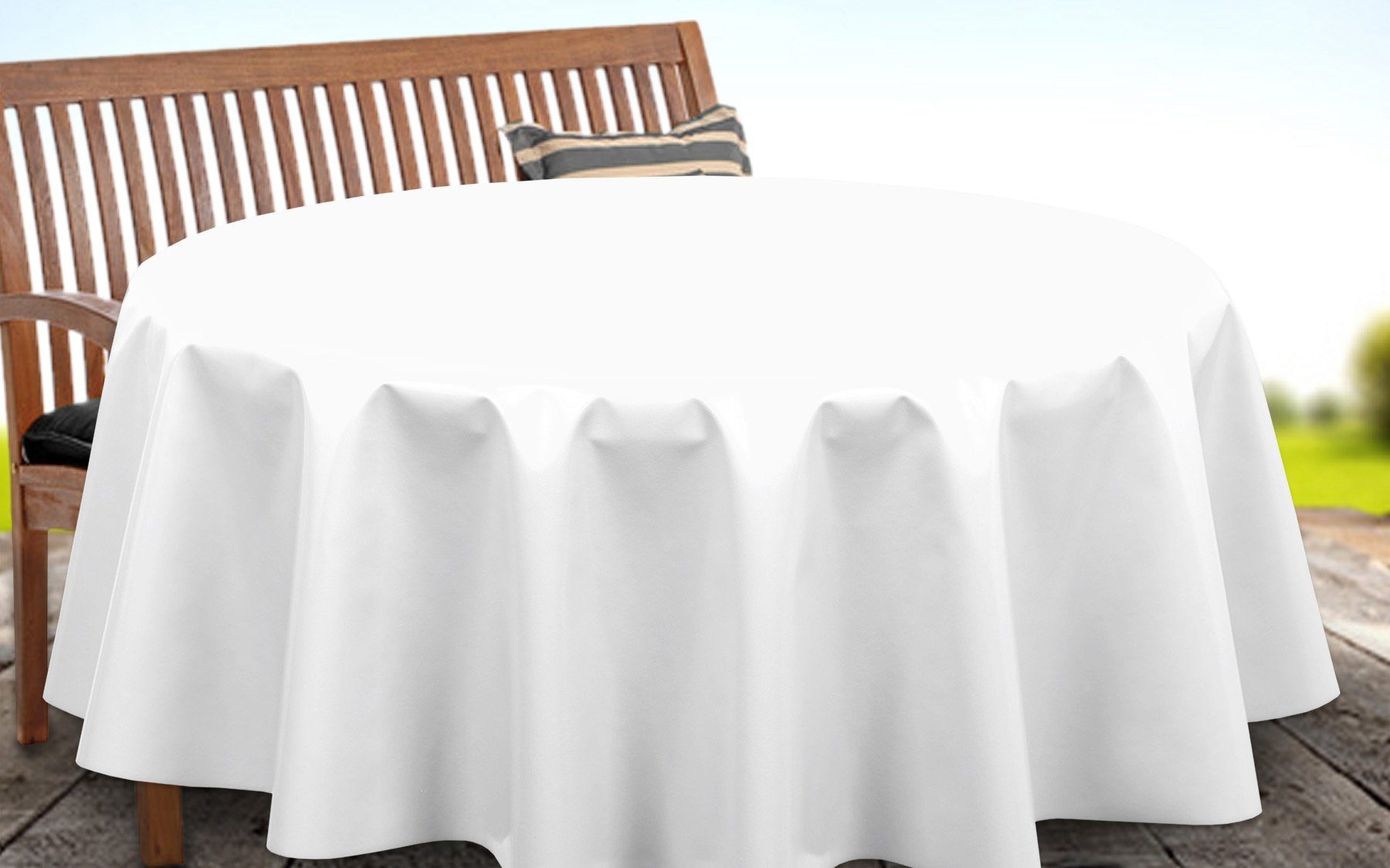 Beautex Tischdecke Uni Wachstuchtischdecke OVAL RUND günstig online kaufen