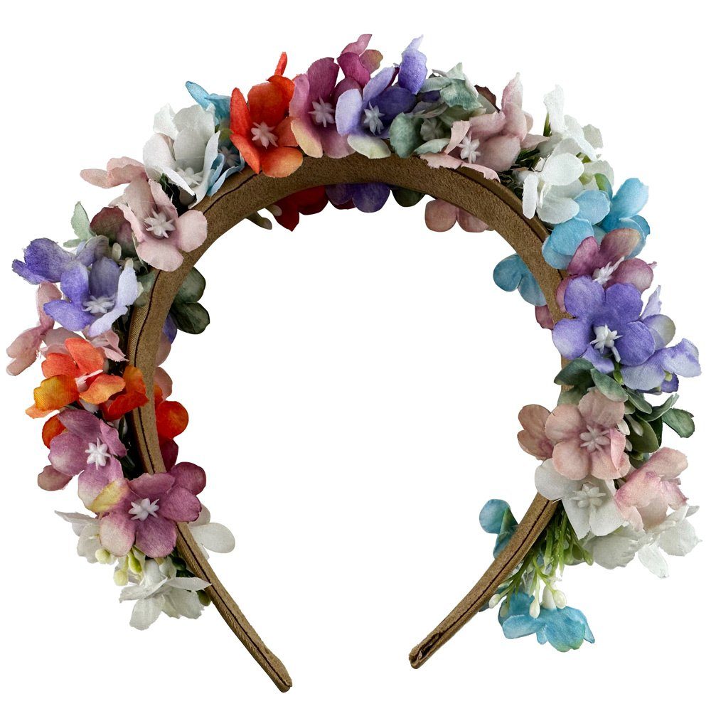 Trachtenland Haarreif Blumen Haarkranz "Marissa" mit zarten Blüten Bunt