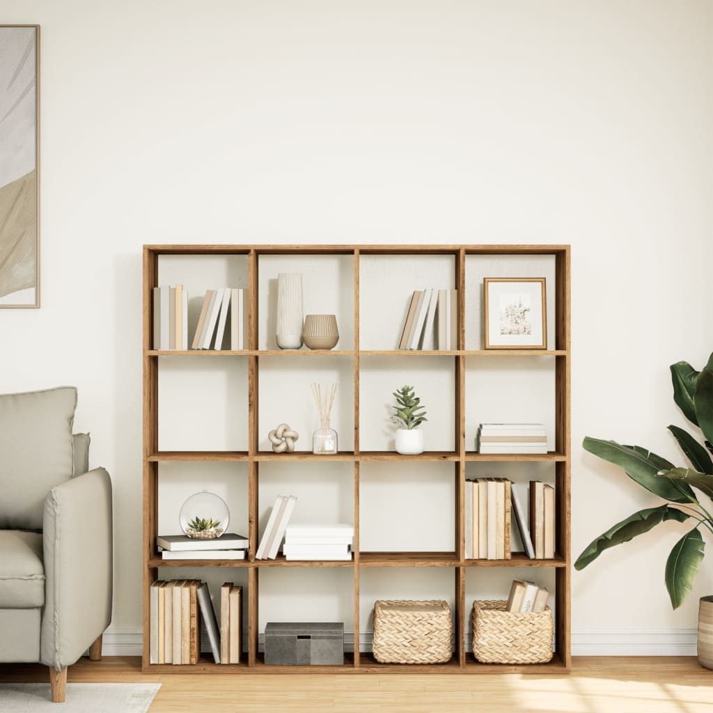 vidaXL Bücherregal Bücherregal Artisan-Eiche 137,5x29x137,5 cm günstig online kaufen