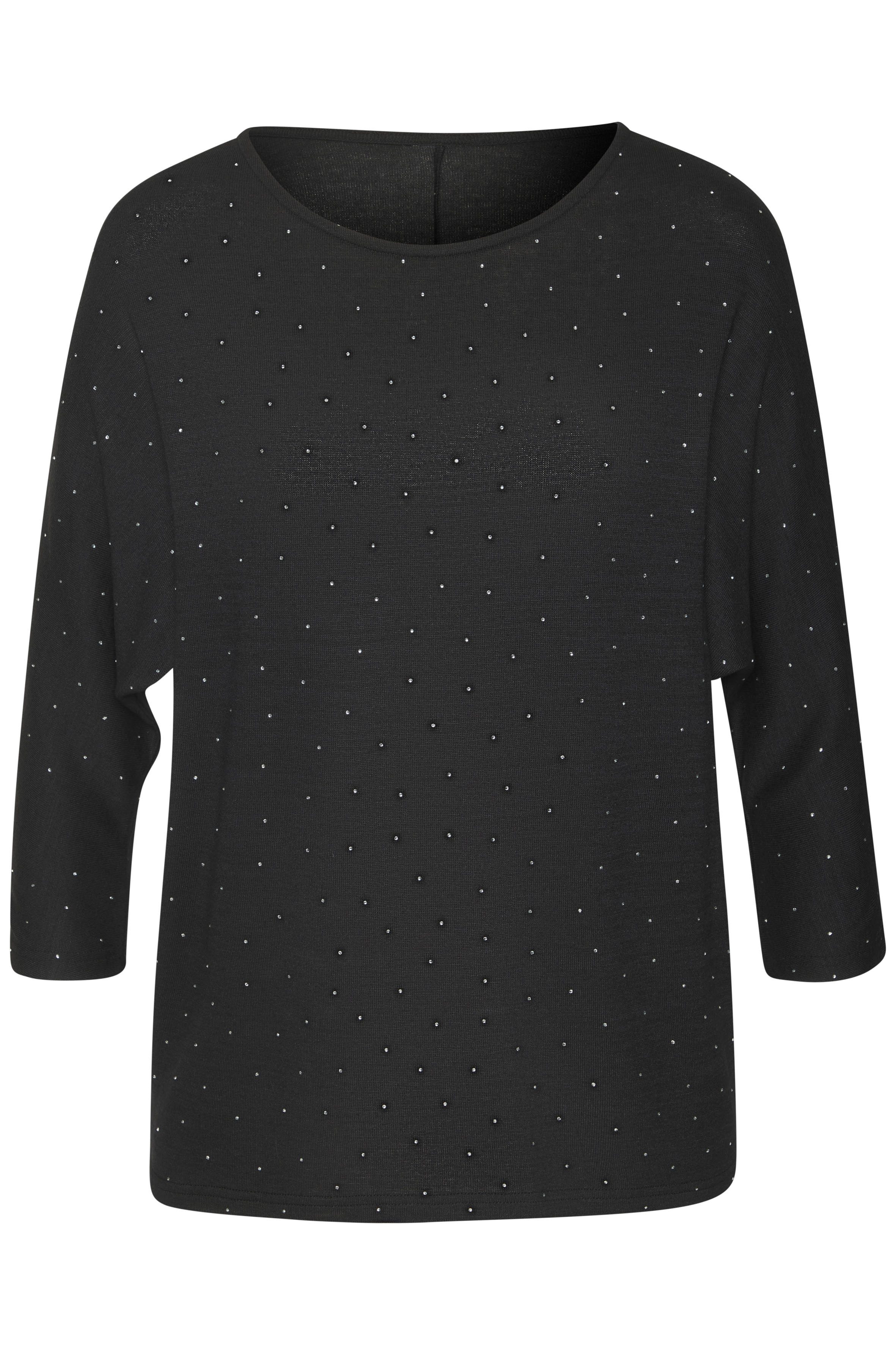 LASCANA Rundhalsshirt mit funkelnden Strass-Steinen aus weichem Viskose-Strick. Reduzierter Preis € 26,99. Unverbindliche Preisempfehlung € 34,99, (€ 26,99 pro 1 Stk)