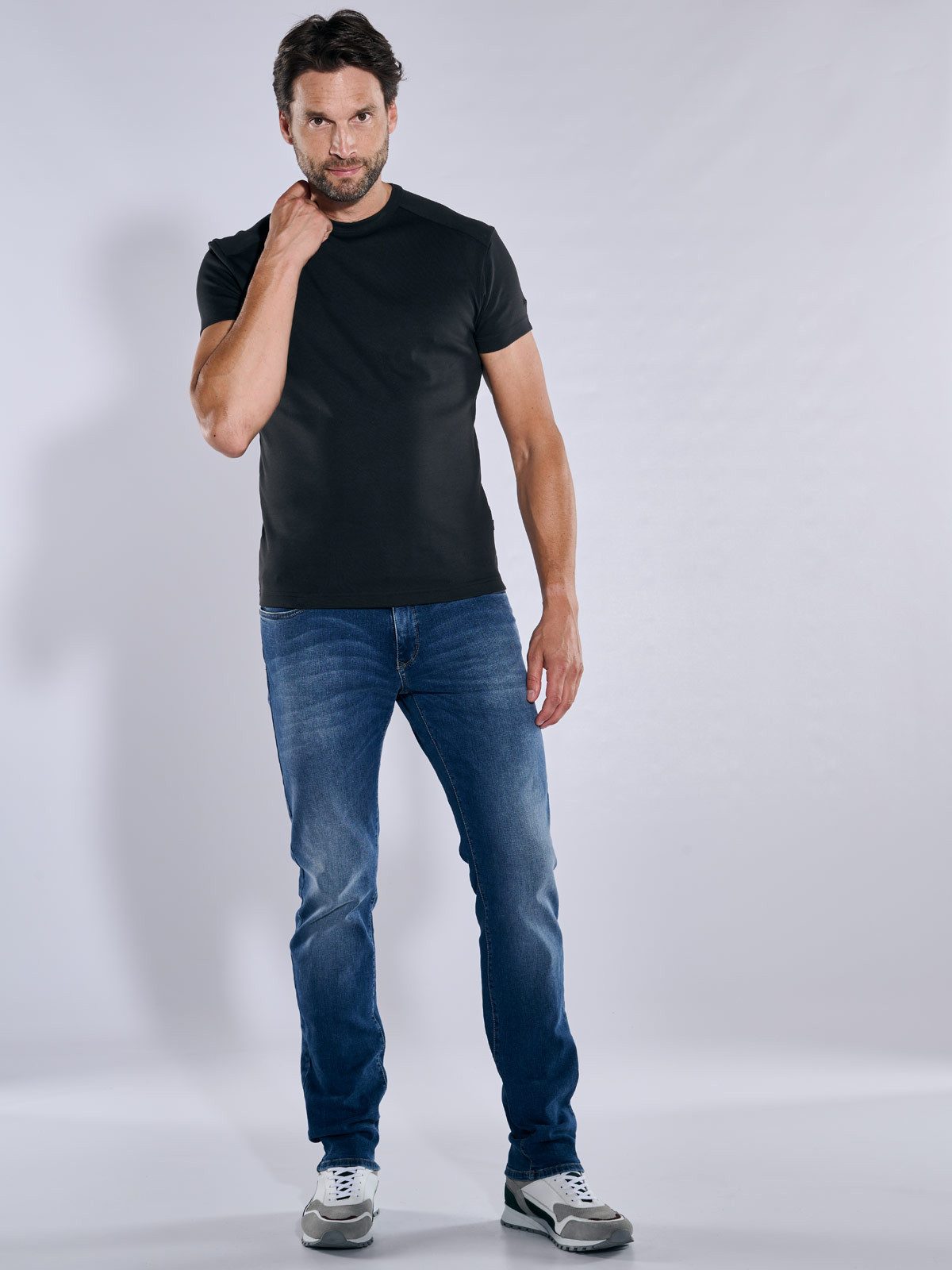 Engbers T-Shirt Herren Basic-Shirt "My Favorite" organic, Schwarz – Bild 3 von 5
