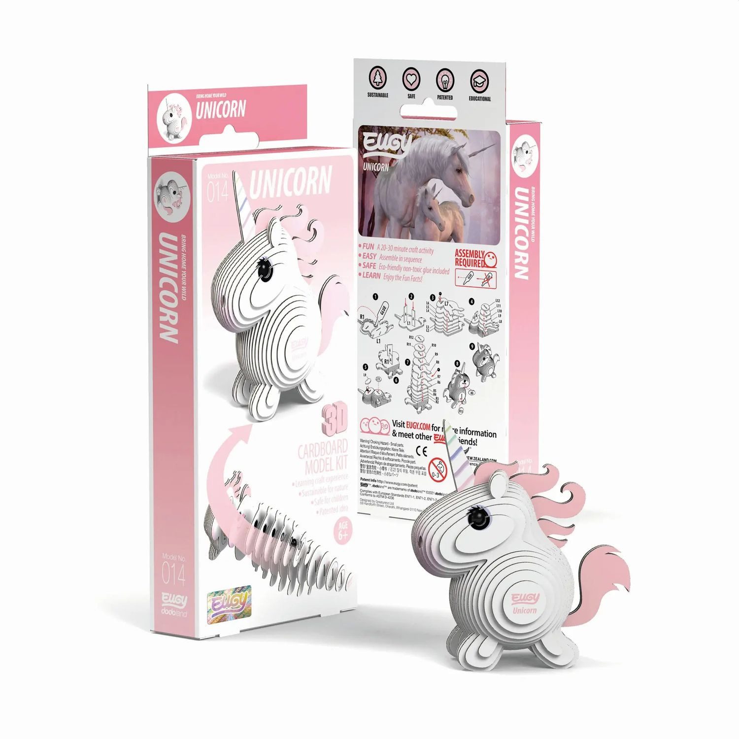 BrainBox Spiel EUGY - 3D Bastelset Einhorn