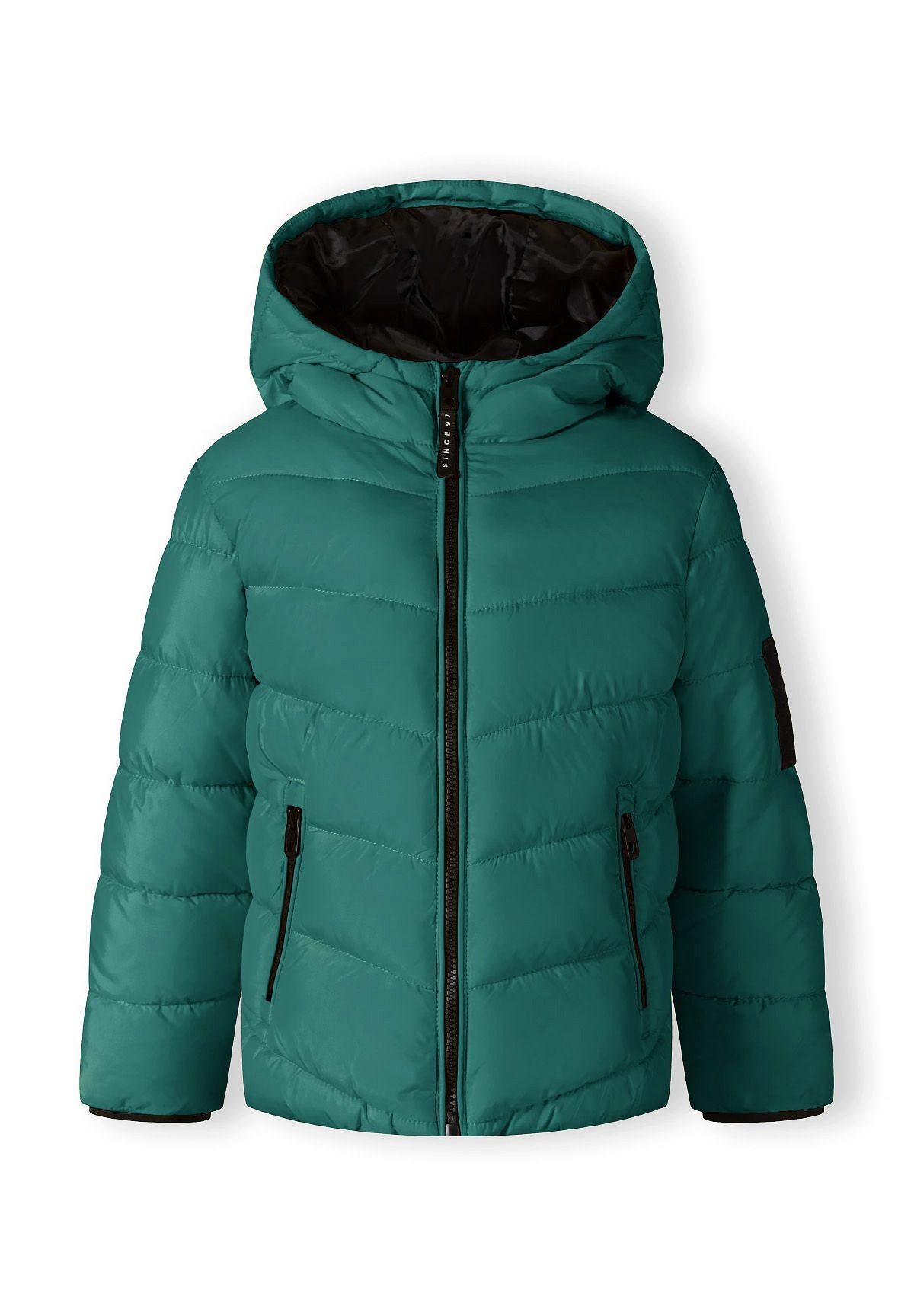 MINOTI Winterjacke für Jungen, Pufferjacke mit Kapuze, wattiert mit V-Steppung