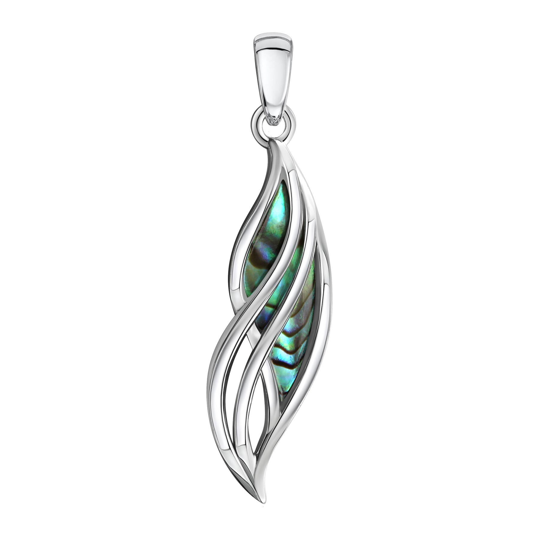 925/- Silber Kettenanhänger Sterling rhodiniert Abalone Vivance