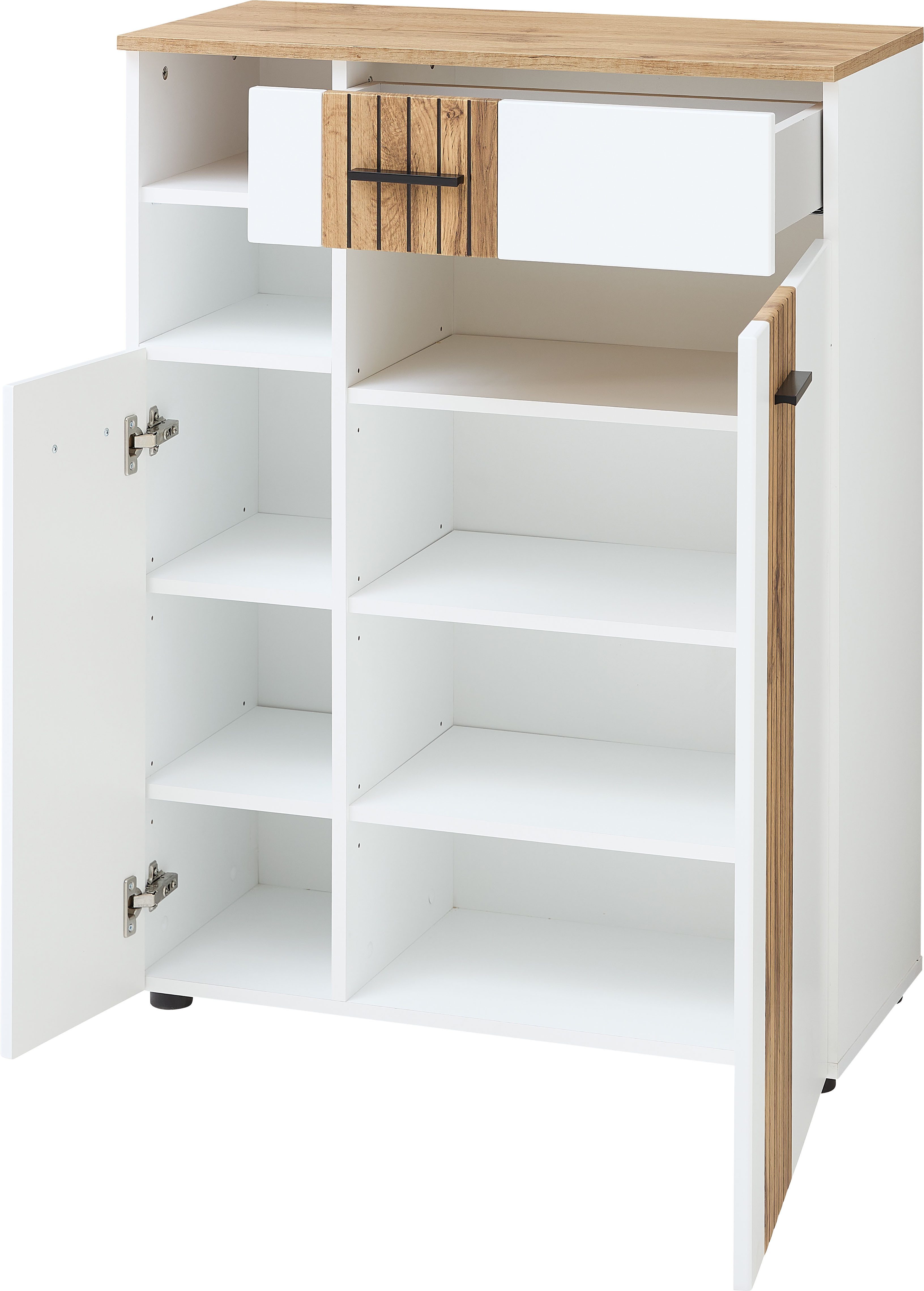 Innostyle Schuhschrank Schuhschrank Sparks, 80x106x38cm (B/H/T) (1-St) 2 türig, 1 Schubkaste, 1 offene Fächer, Softclose