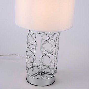 click-licht Tischleuchte Tischleuchte Deva in Silber E14, keine Angabe, Leuchtmittel enthalten: Nein, warmweiss, Tischleuchte, Nachttischlampe, Tischlampe
