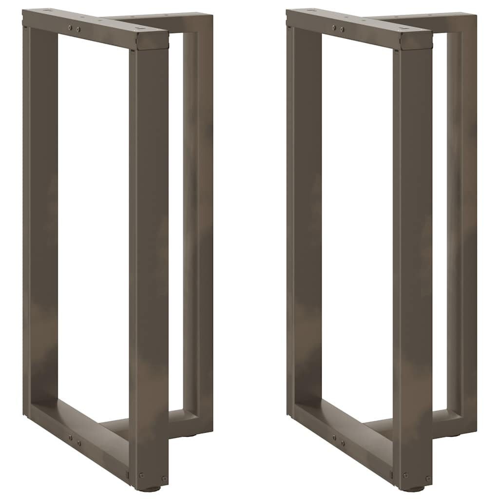 vidaXL Tischbein Bartischbeine T-Form 2 Stk. Naturstahl 60x35x(100-101) cm Stahl