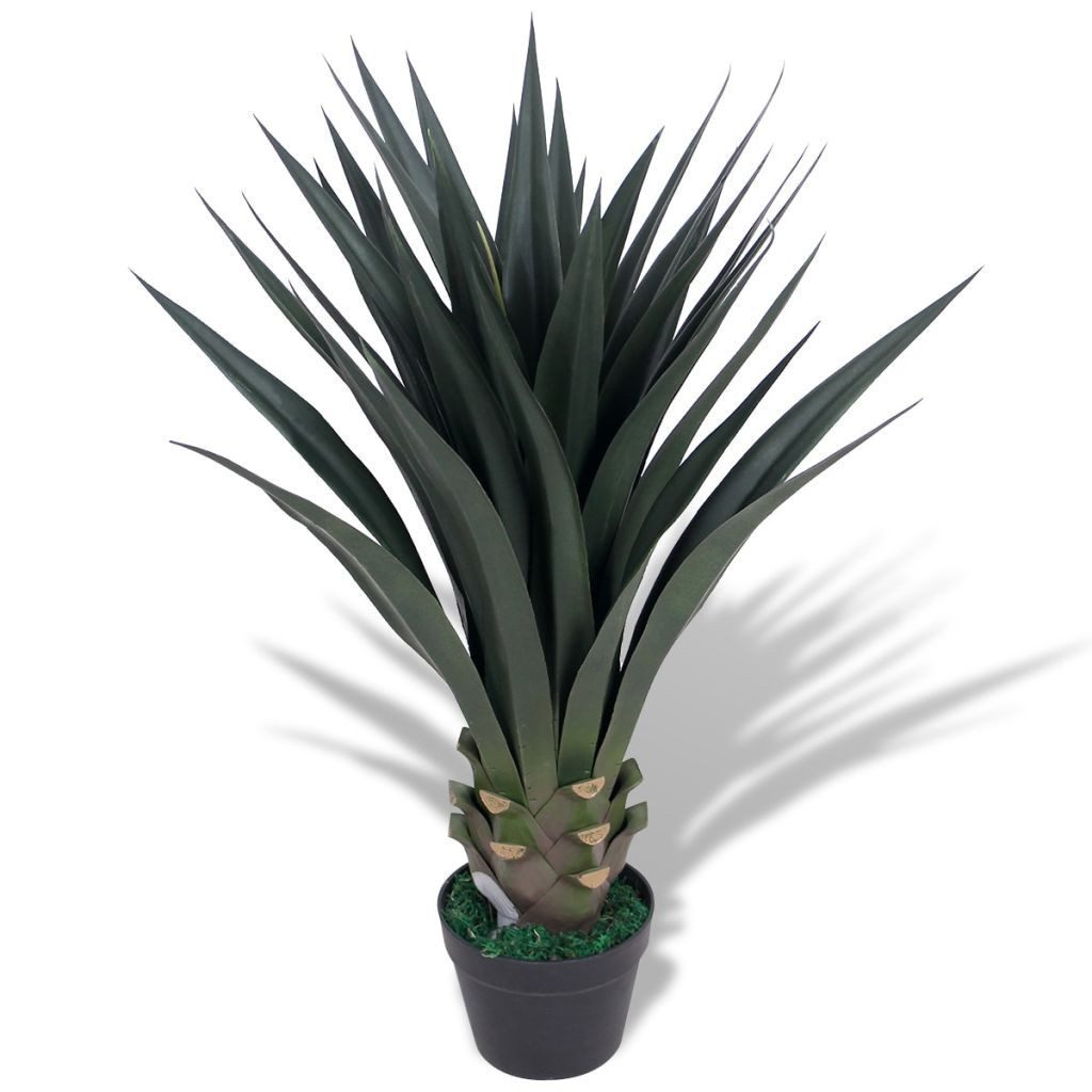 Künstliche Zimmerpflanze Künstliche Yucca-Pflanze mit Topf 90 cm Grün Pflanze realistisch echt