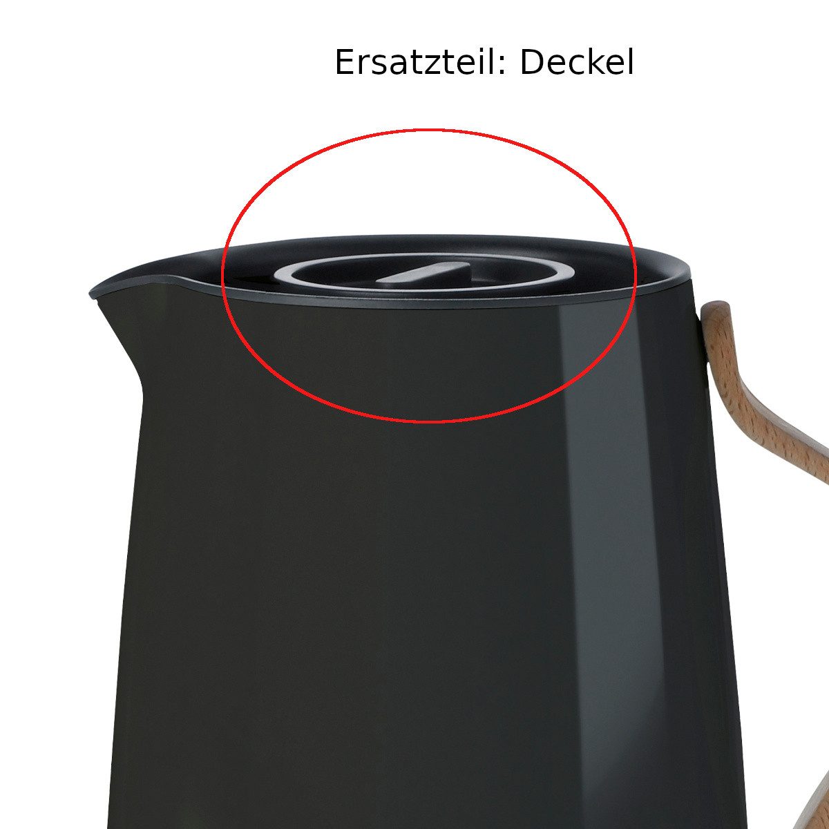 Stelton Isolierkanne Deckel für Teeisolierkanne EMMA schwarz