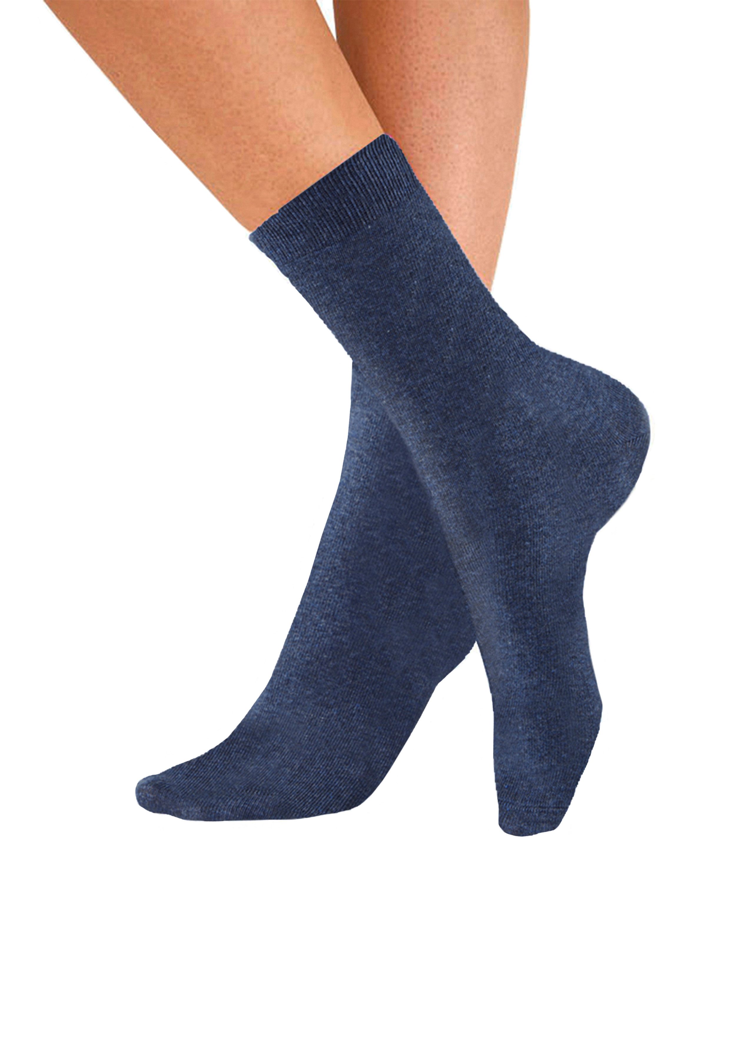 H.I.S Freizeitsocken Damen und Herren Atmungsaktiver Baumwollanteil, Business, Basic (Packung, 10-Paar, Gr. 35-38 bis 47-48) mit weichen Rippbündchen – Bild 3 von 5