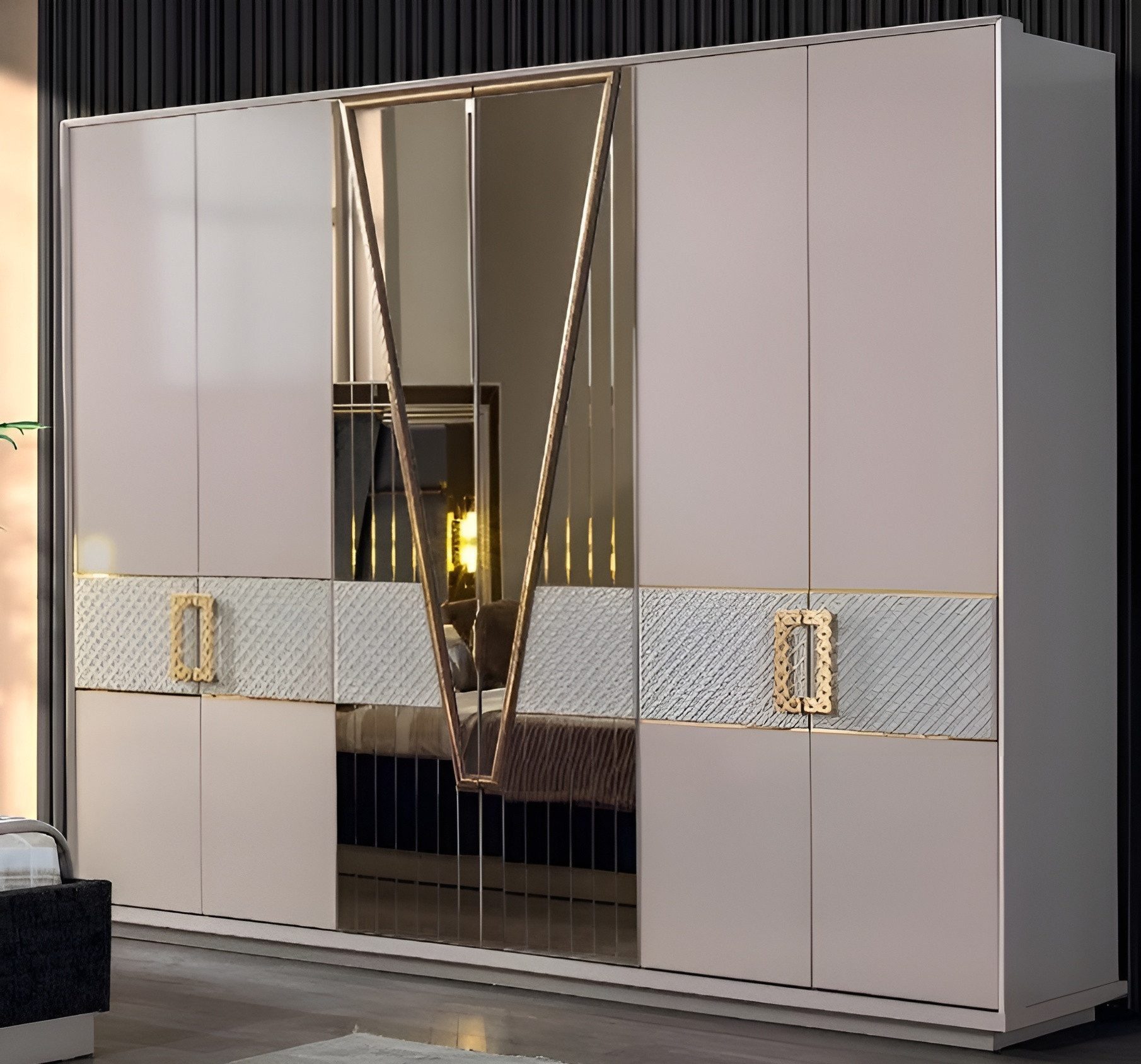 Xlmoebel Kleiderschrank Kleiderschrank in edlem Design und hochwertigem Material Sofort (Kleiderschrank) Hergestellt in Europa