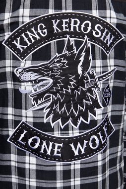 KingKerosin Funktionshemd Lone Wolf hochwertige Stickerei
