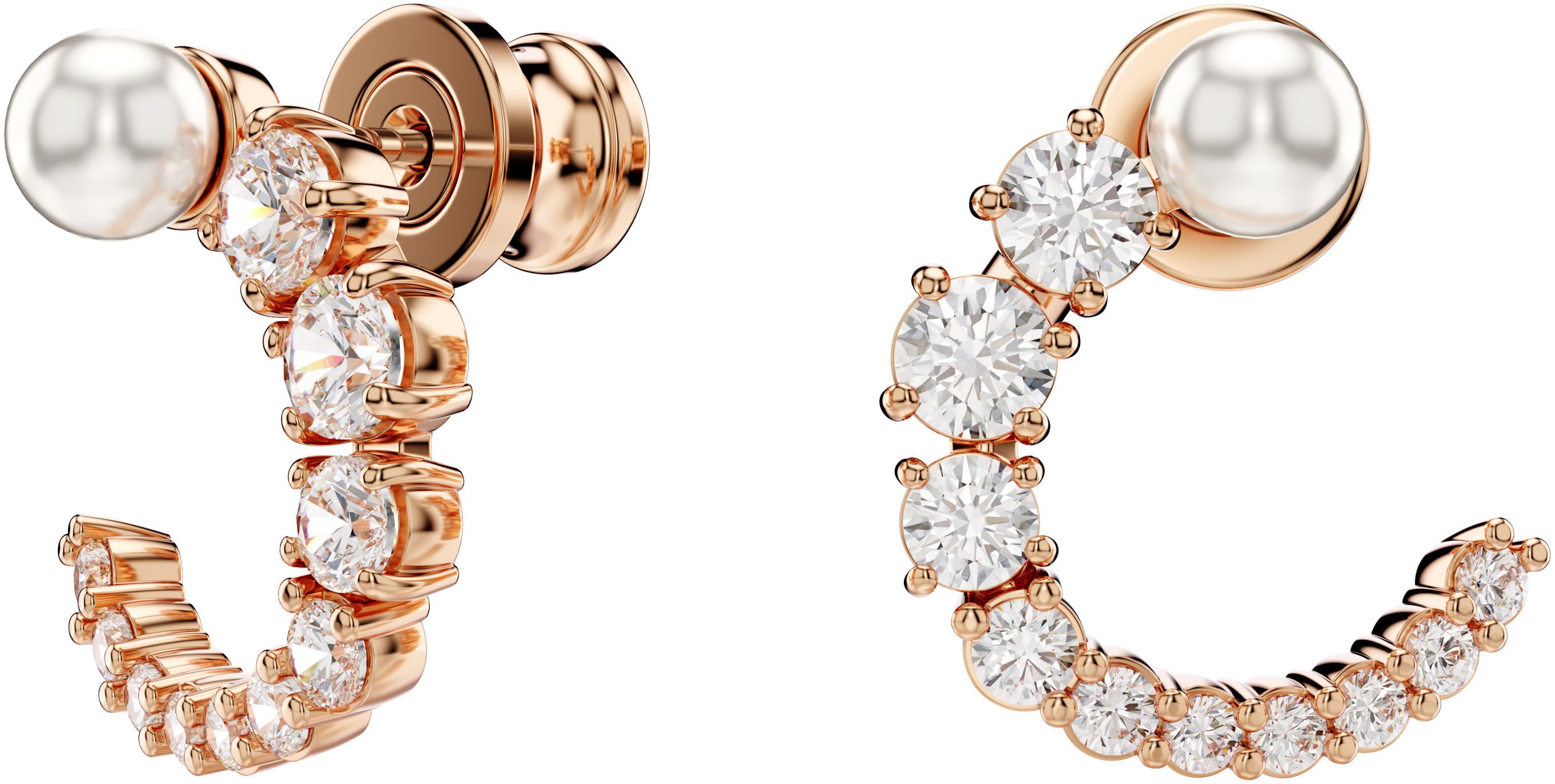 Swarovski Schmuck Geschenk Matrix Ohrringe, mit Swarovski® Zirkonia (synth) - mit Swarovski® Perle