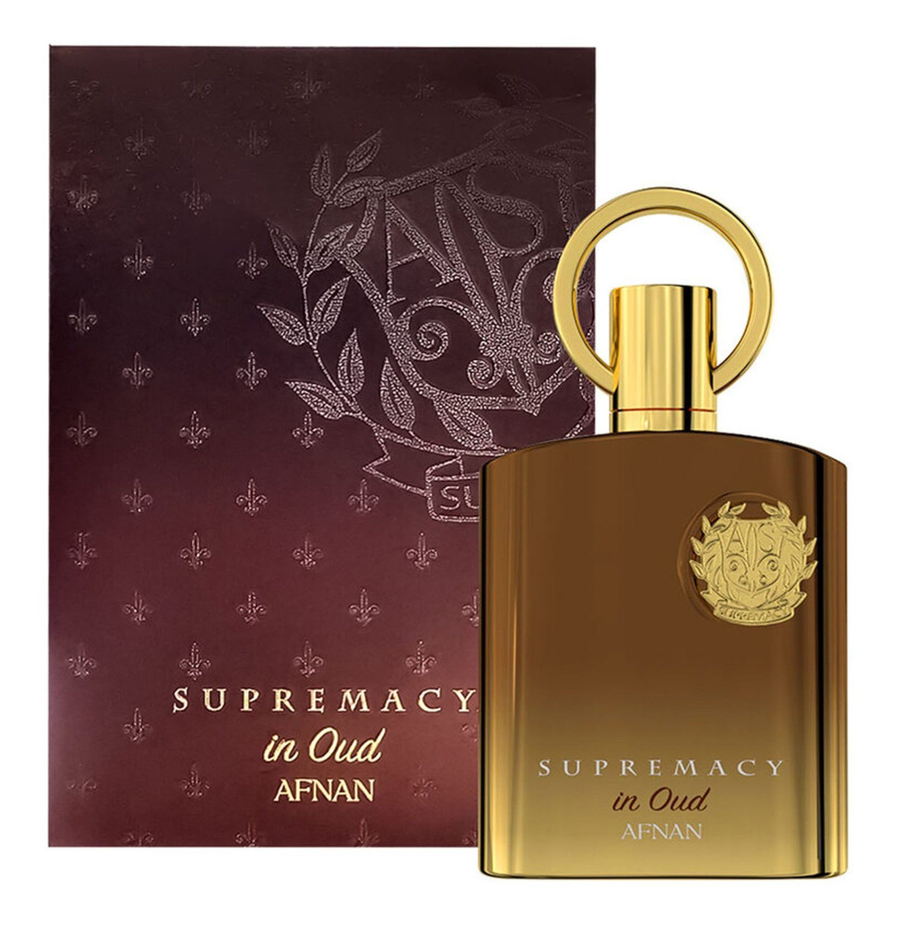 Afnan Duft-Set Supremacy In Oud Eau de Parfum (EDP) Damen Herren Spray, Holzig-orientalischer Duft mit Safran, Muskatnuss und Patchouli