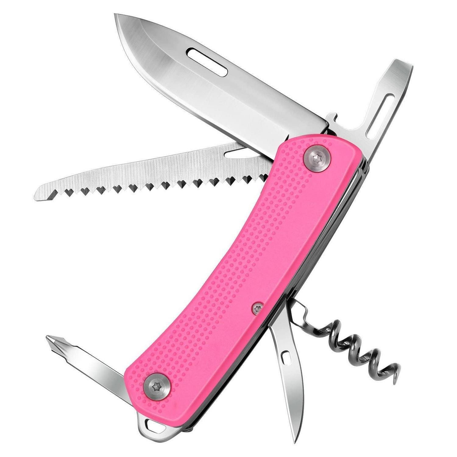LuxusKollektion Taschenmesser Taschenmesser 7-in-1 Rosa Stainless Steel