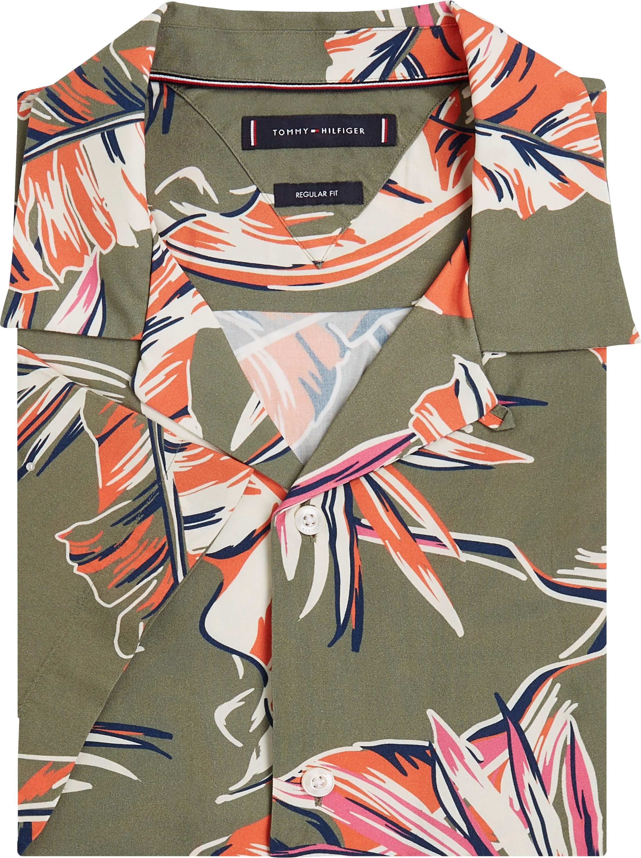 Tommy Hilfiger Kurzarmhemd LIGHTWEIGHT LEAF AOP SS SHIRT modischer Blätter-Print