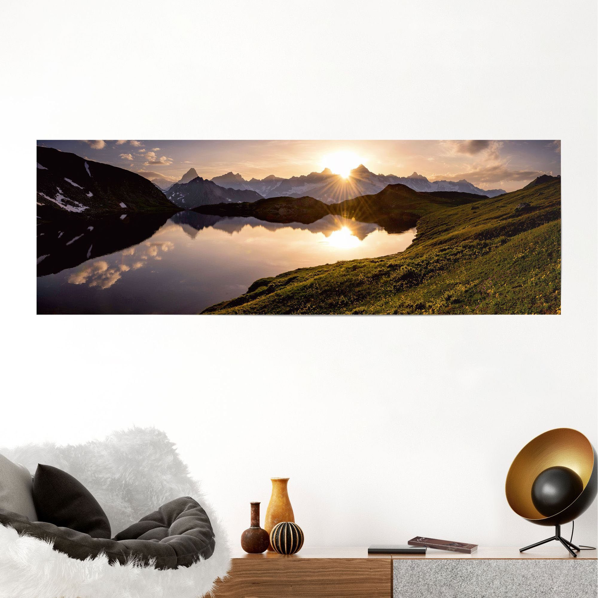 Sonnenuntergang, Reinders! St) Poster Bergsee (1