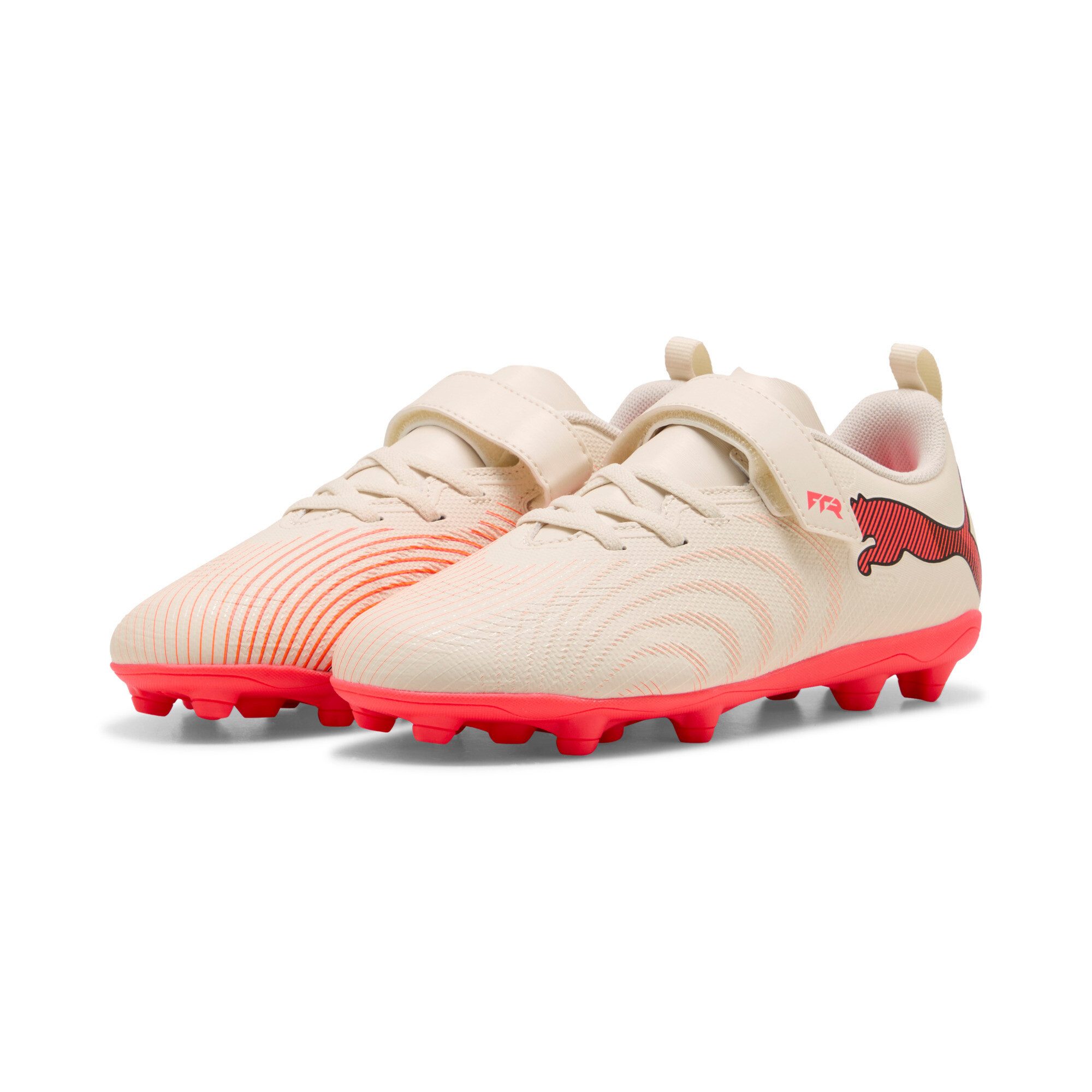 PUMA FUTURE 9 PLAY V FGAG RB Jr SUGARED ALMOND-PUMA WHITE-ULTRA RED Fußballschuh