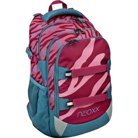 neoxx Schulrucksack Active, Berry Vibes, aus recycelten PET Flaschen