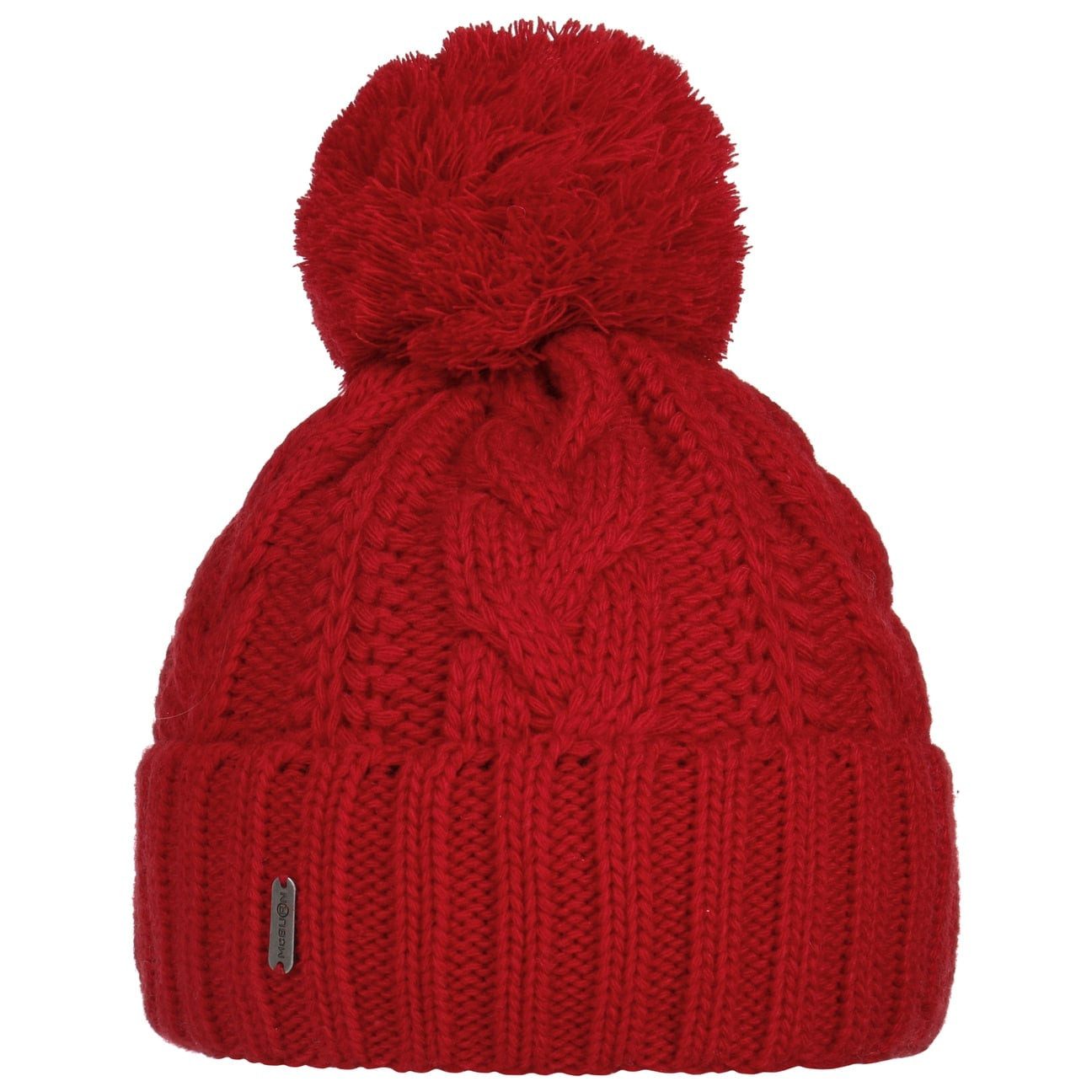 McBurn Bommelmütze (1-St) Damenmütze mit Umschlag, Made in Italy
