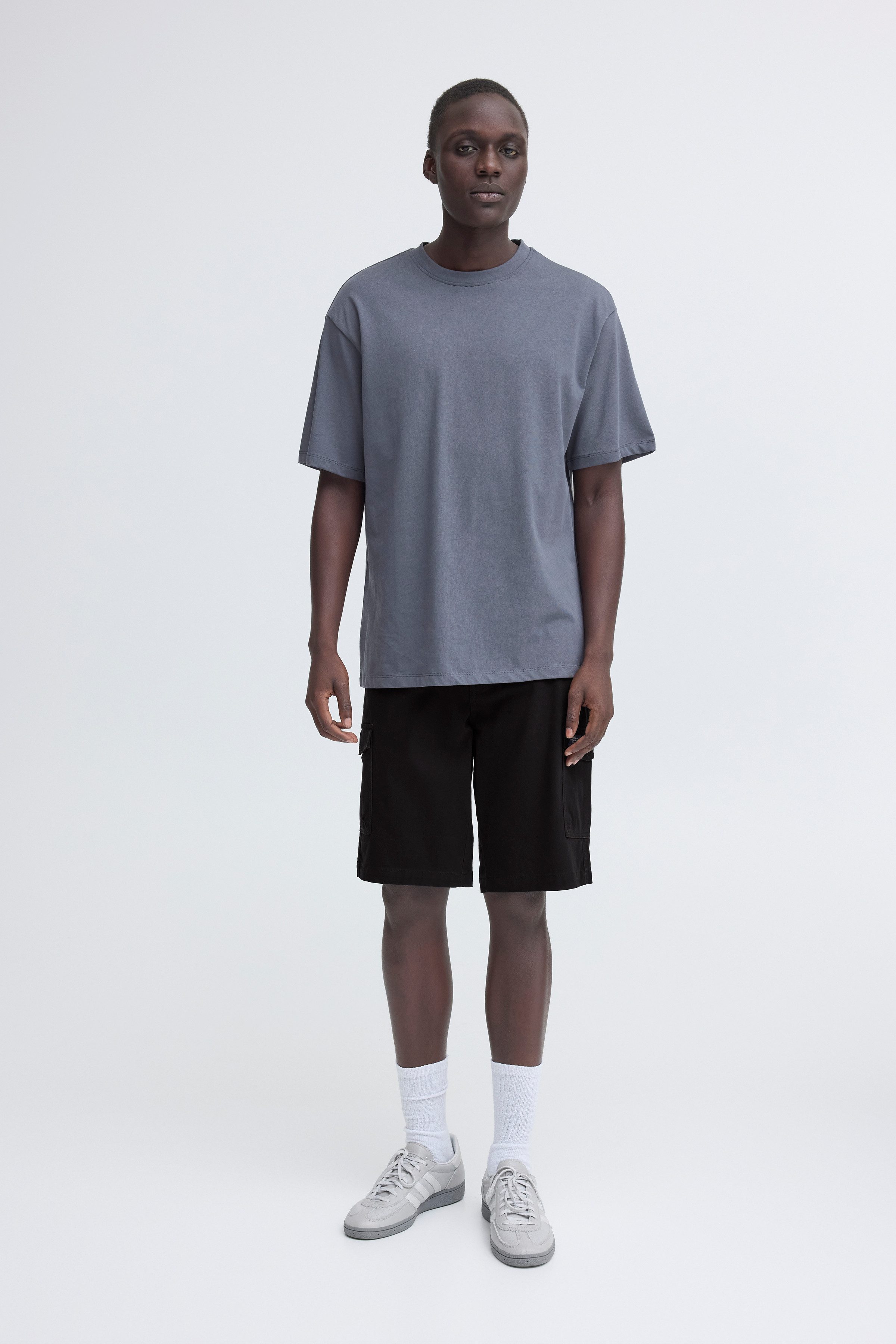 Blend Shorts BHMASON SLIM/REG CARGO SHORTS mit Markenlabel, aus Baumwollmischung, Regular Fit, elastisch – Bild 5 von 5