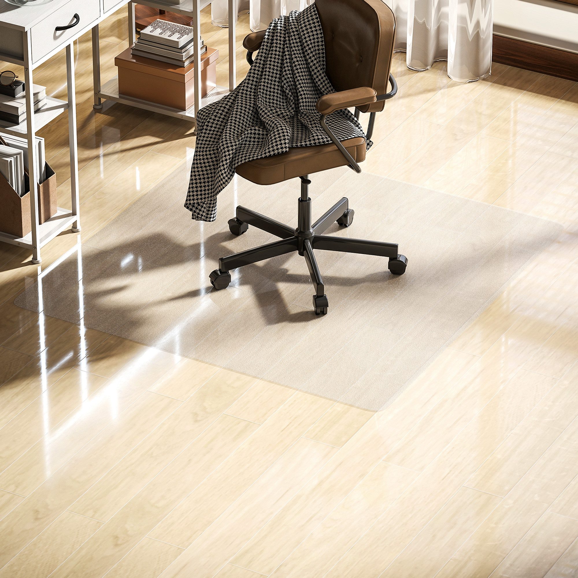 HOMCOM Bodenschutzmatte 120 x 120 cm, kratzfest, Stuhlunterlage, 1-St., Bür günstig online kaufen