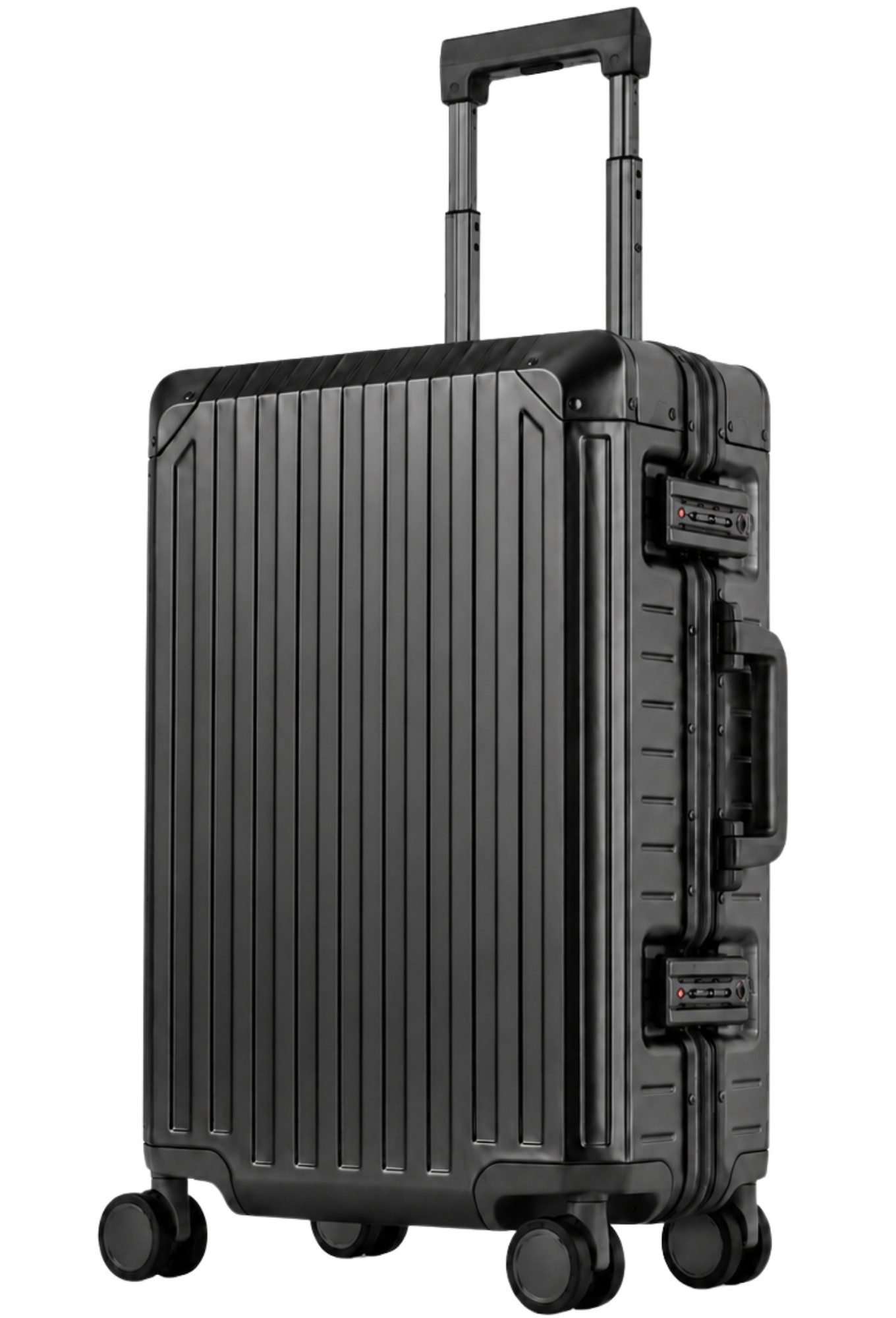 Travelhouse Handgepäckkoffer 100% Aluminium TOKYO - verschiedene Farben, 4 Rollen, mit stabilem Aluminium-Gehäuse und verstärkten Ecken