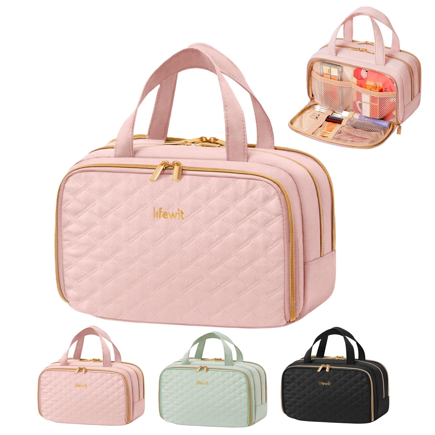 Lifewit Kulturbeutel Reise Kulturtasche Damen, Wasserabweisende Kulturbeutel mit Nassfach (Set, 1-er, B/H/T 13/15.5/26 cm), Tragbar