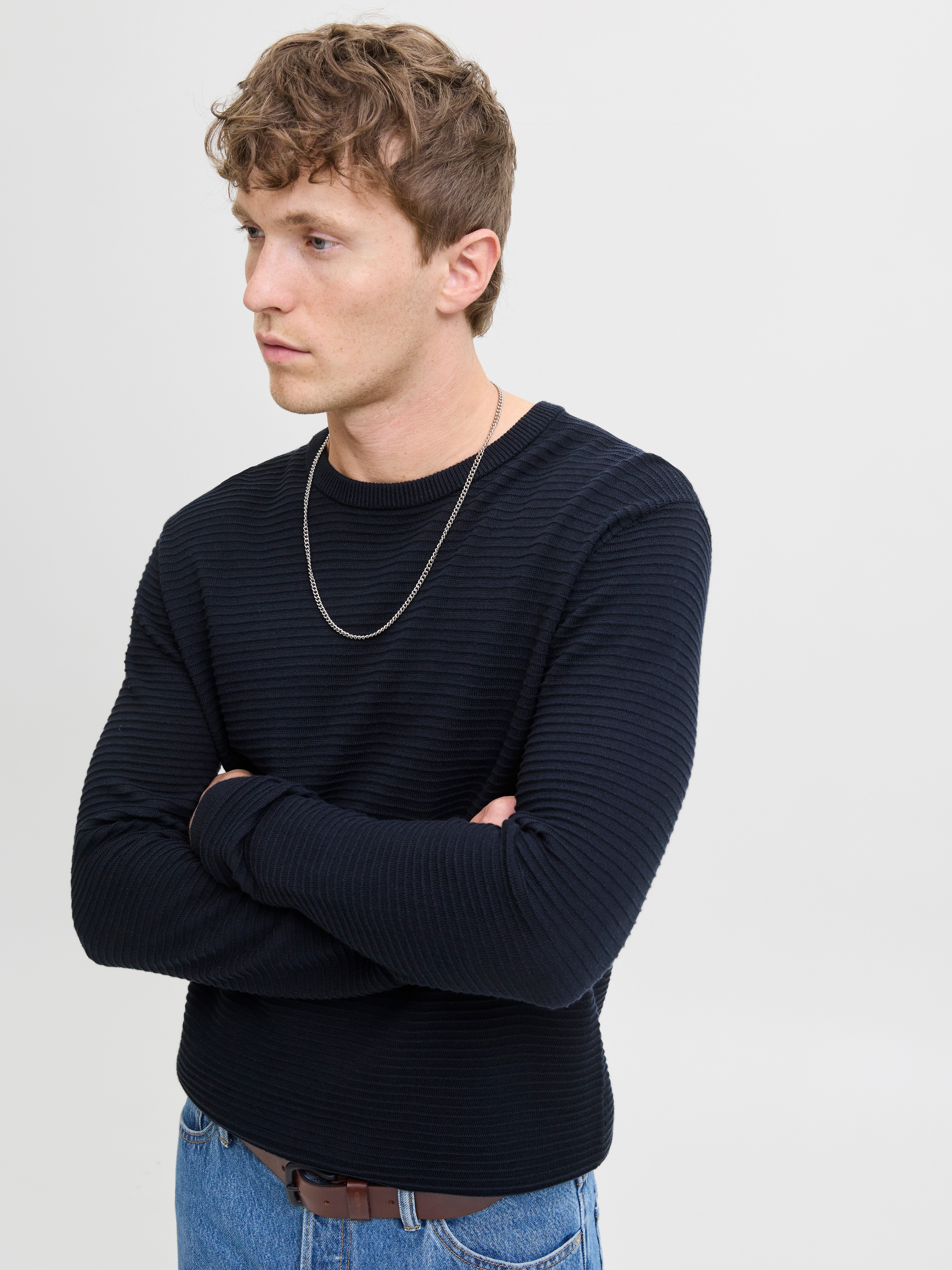 Jack & Jones Rundhalspullover JJOTTO KNIT CREW NECK AW25 günstig online kaufen