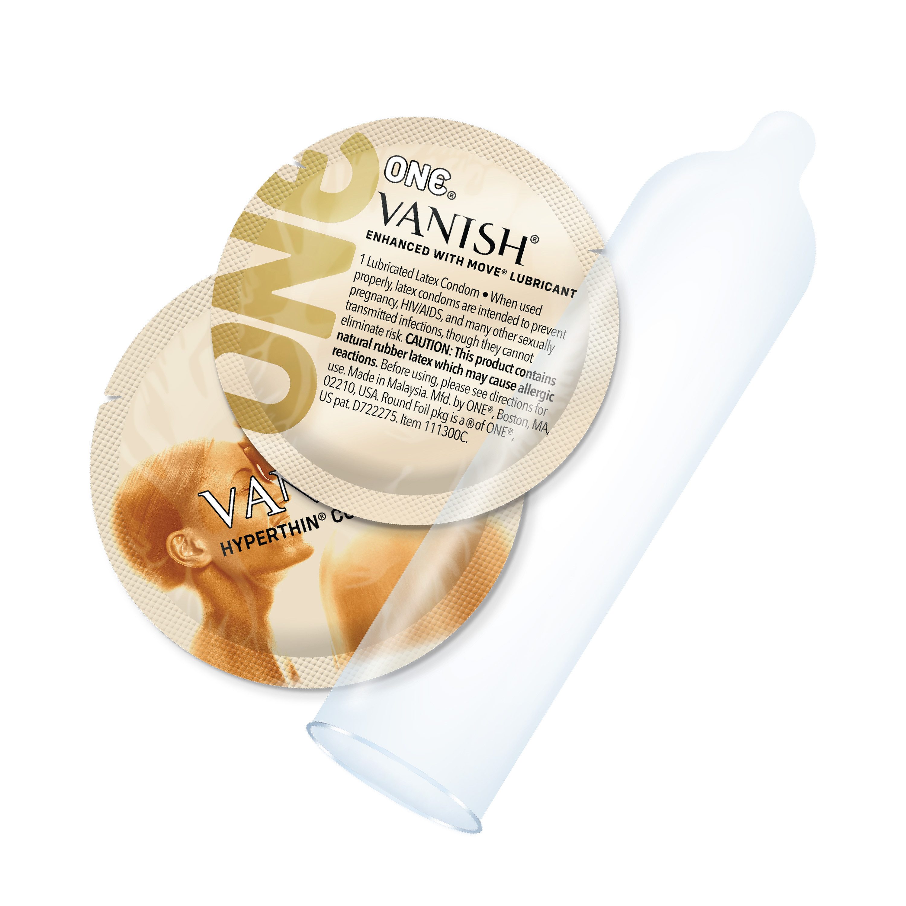 ONE Kondome Vanish Hyperthin Packung mit, 12 St., dünne Kondome mit Move Lube für ein natürliches Gefühl, vegan & ohne schädlichen Inhaltsstoffe