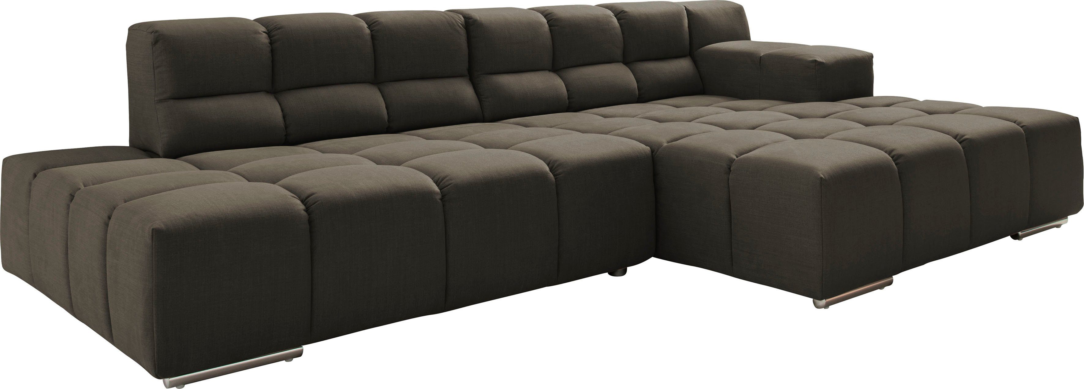 designwerk Ecksofa Temple L-Form, tolles Designsofa, mit Sitztiefenverstellung