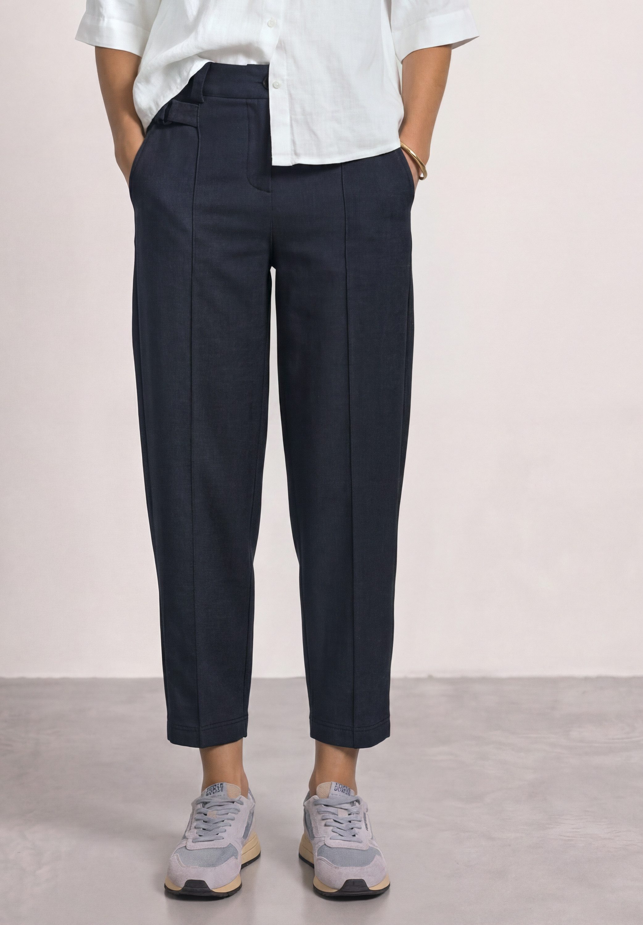 STREET ONE Stoffhose mit Schnallen