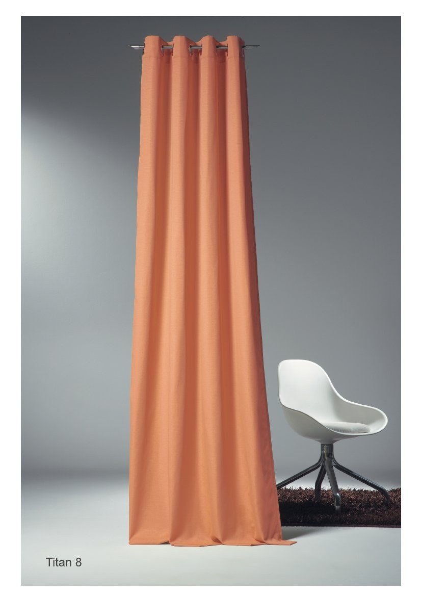 Clever-Kauf-24 Gardine Ösenschal Titan, BxH 135x245cm, günstig online kaufen
