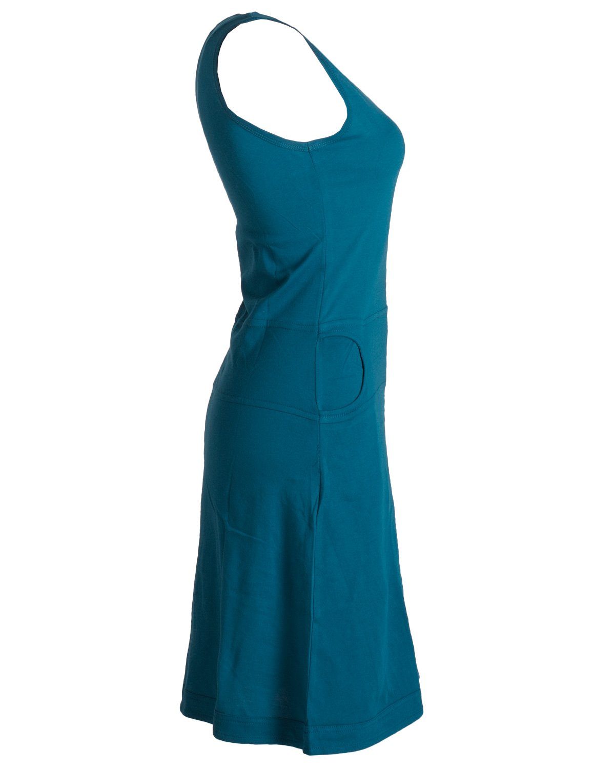 Vishes Sommerkleid Armloses Kleid aus Biobaumwolle seitliche Taschen