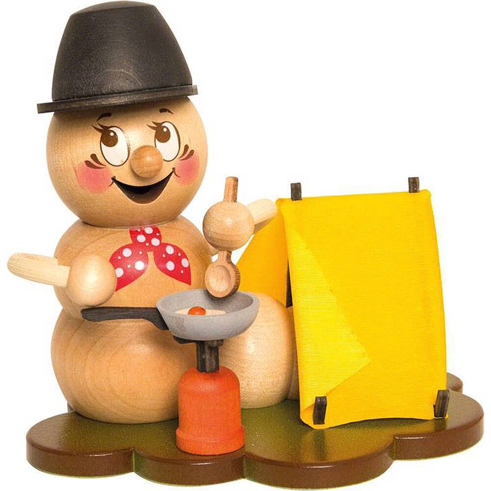 Kuhnert Räuchermännchen Räucherwurm Camper Rudi (14cm) von Drechslerei Kuhnert