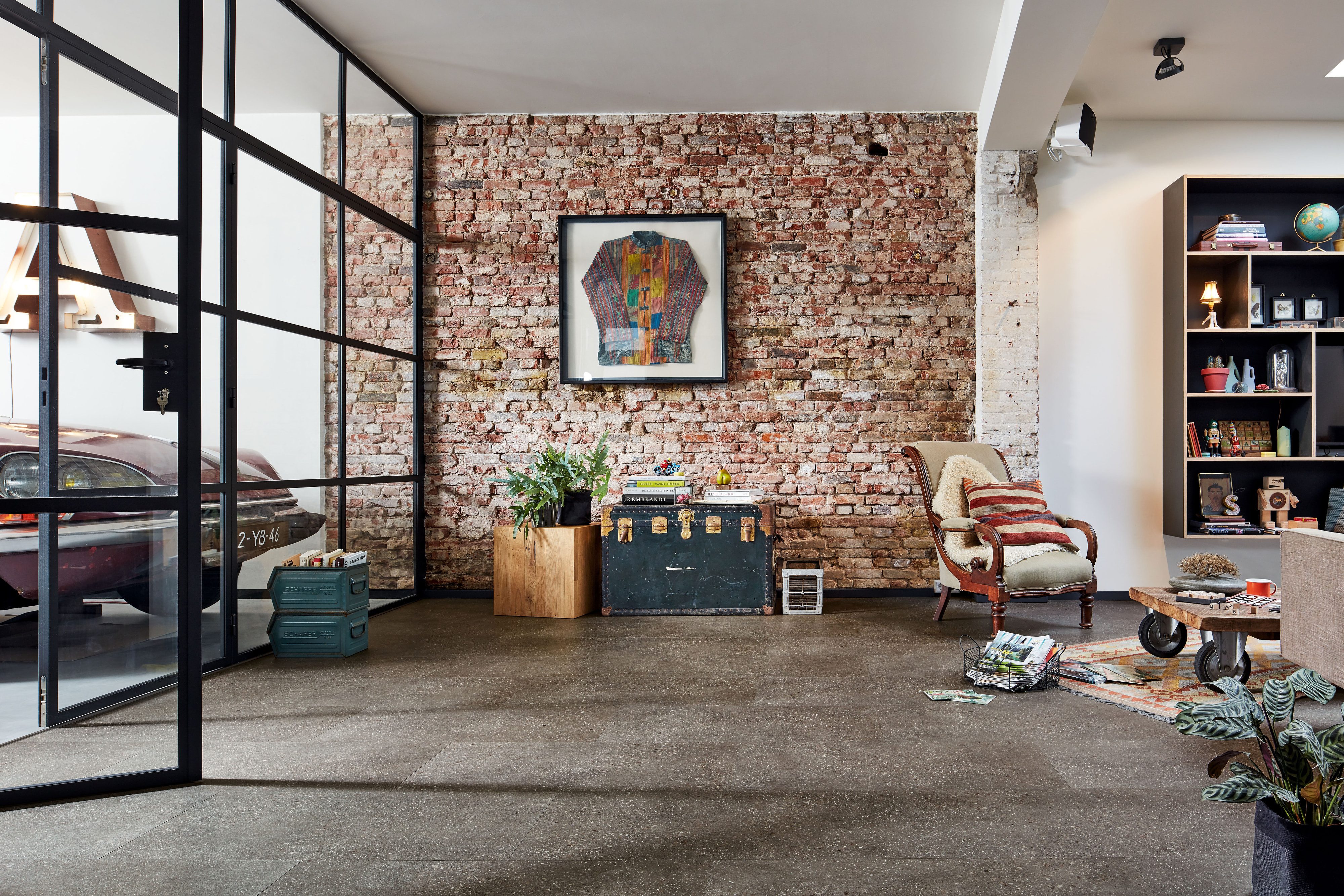 meister Designboden Designboden DB 500S Terrazzo dunkel 6858 Fliese, 8 St.