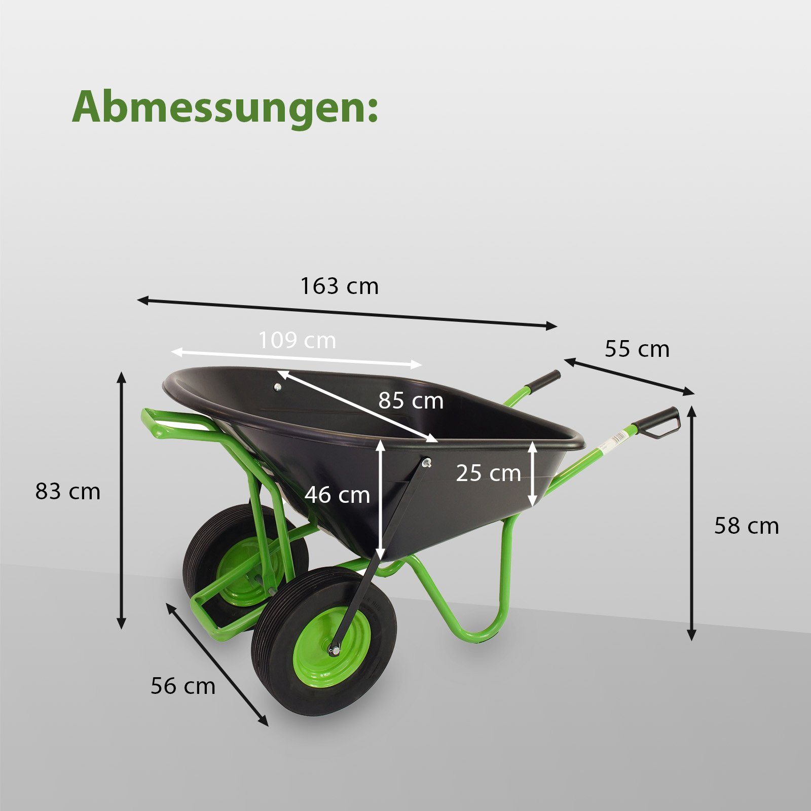 BPA Großmuldenkarre 240 Liter - Robuste Schubkarre Produktbild-Vorschau 11